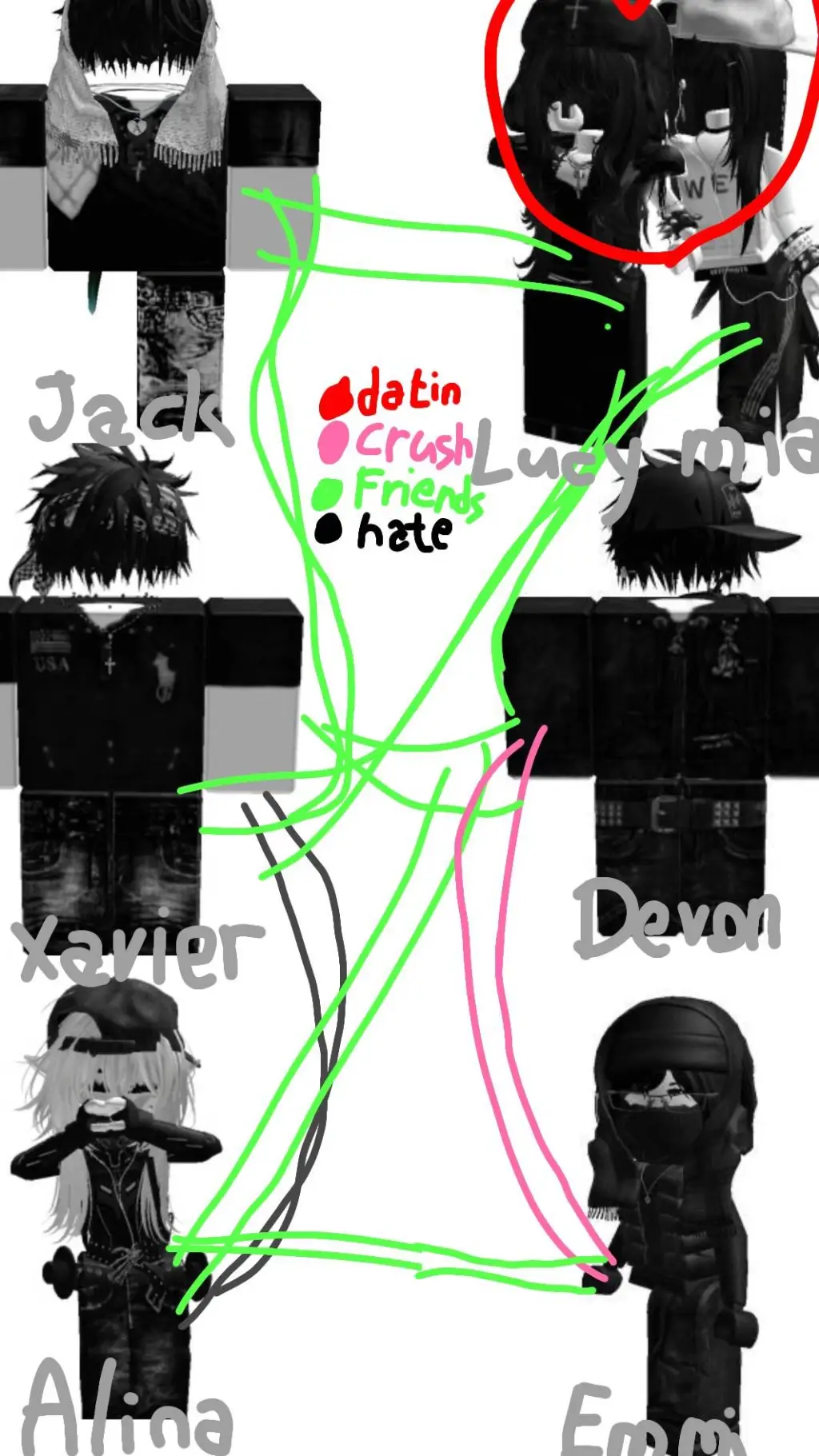 ai character: Gothic rblx gc background