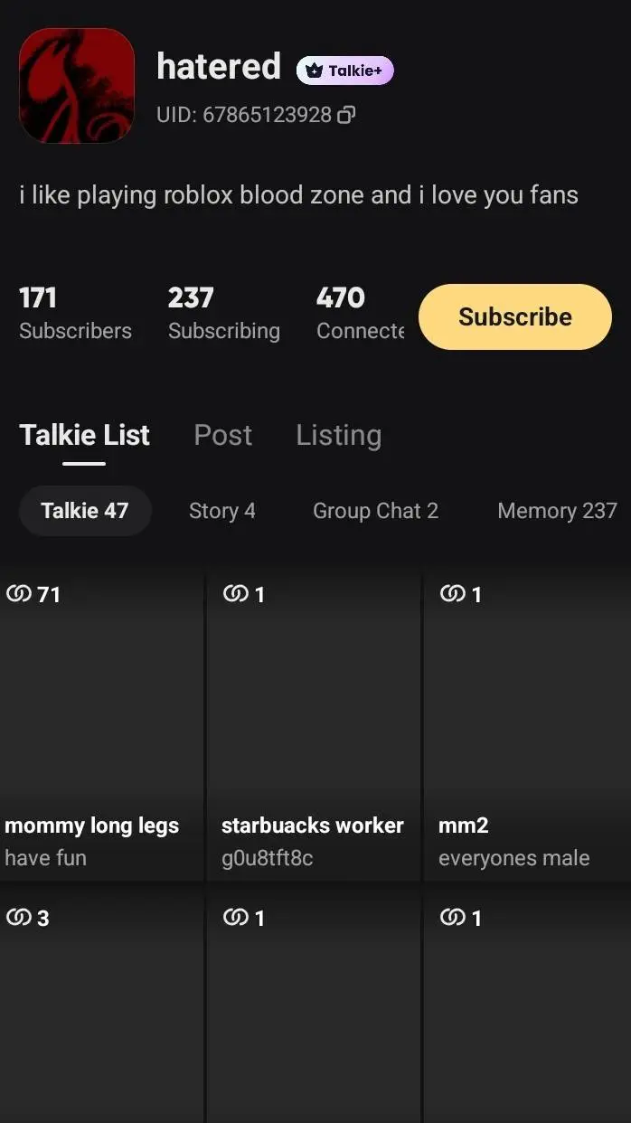 ai character: Hatered (💙🩵👑) background