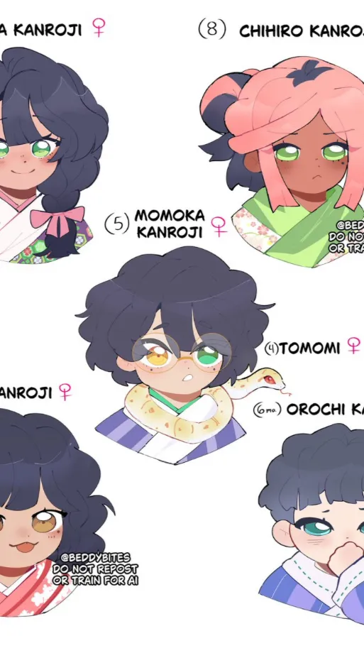 ai character: Obamistu kids  background