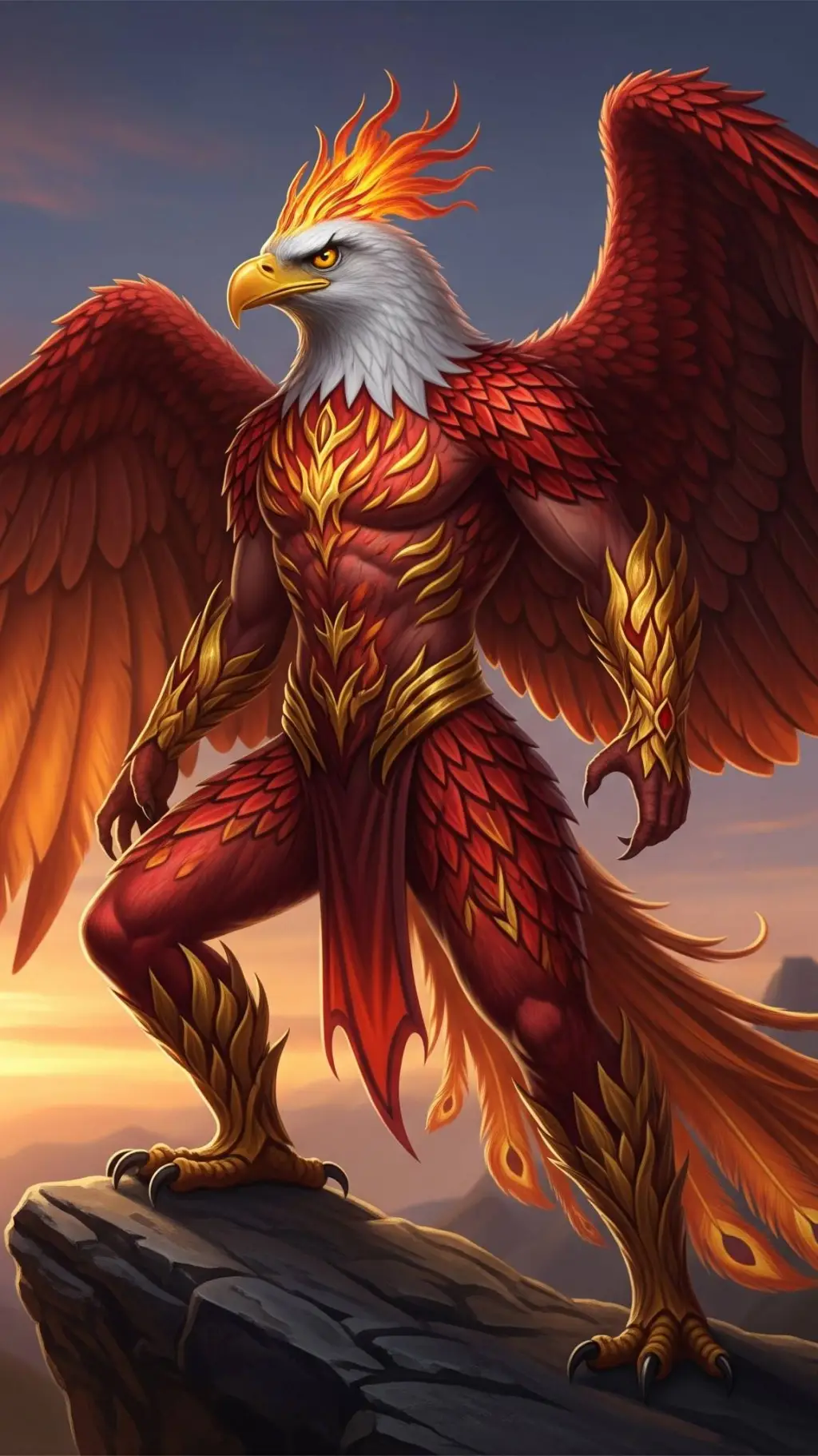 ai character: Flameburst background