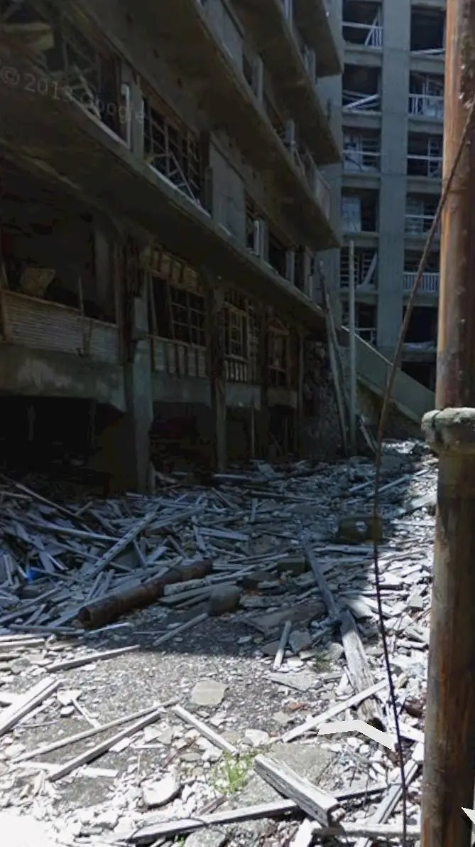 ai character: Abandoned town background