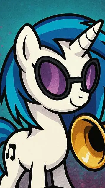 ai character: DJ pon3  background