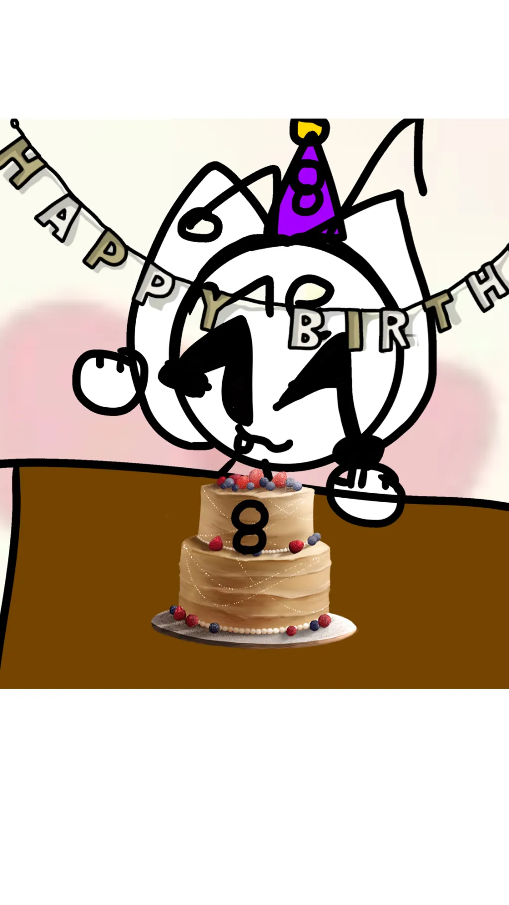 ai character: MY Birthday background