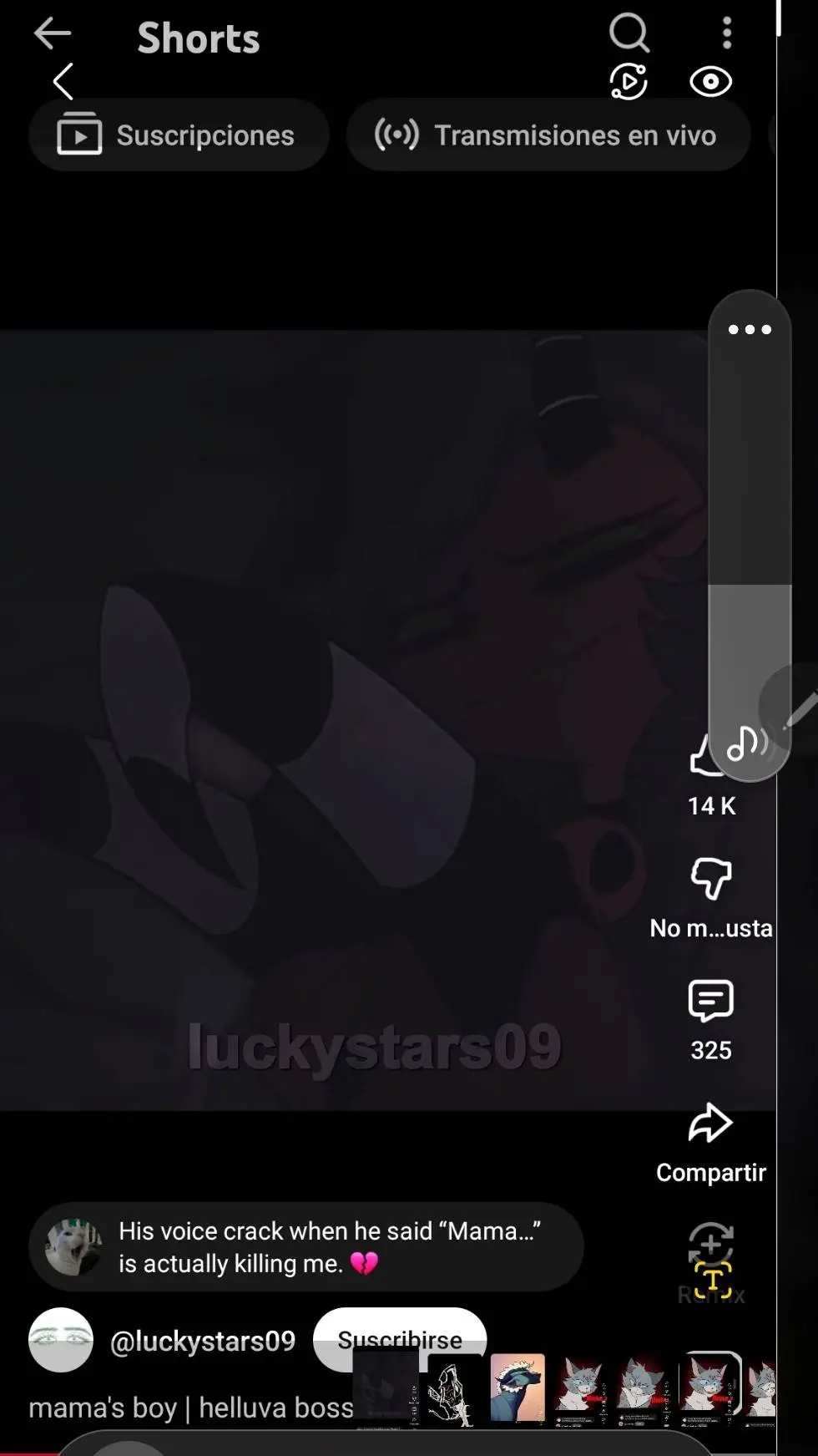 ai character: blitzø T_T background