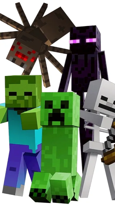 ai character: Minecraft Group background