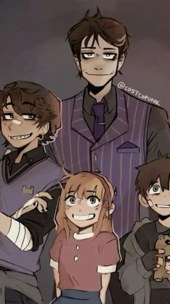 ai character: Afton family 2026 background