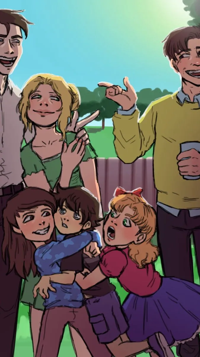 ai character: Afton family 2024 background