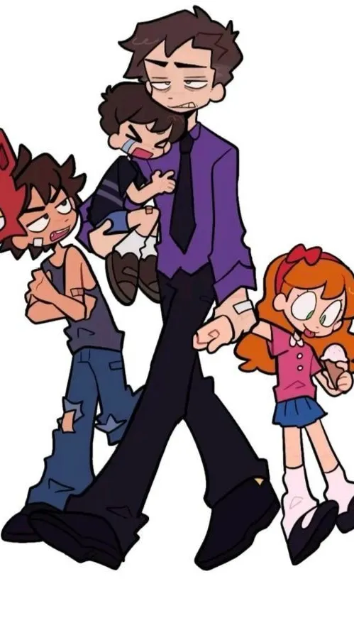 ai character: Afton family 2026 background