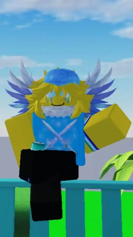 ai character: freaky ice sword background