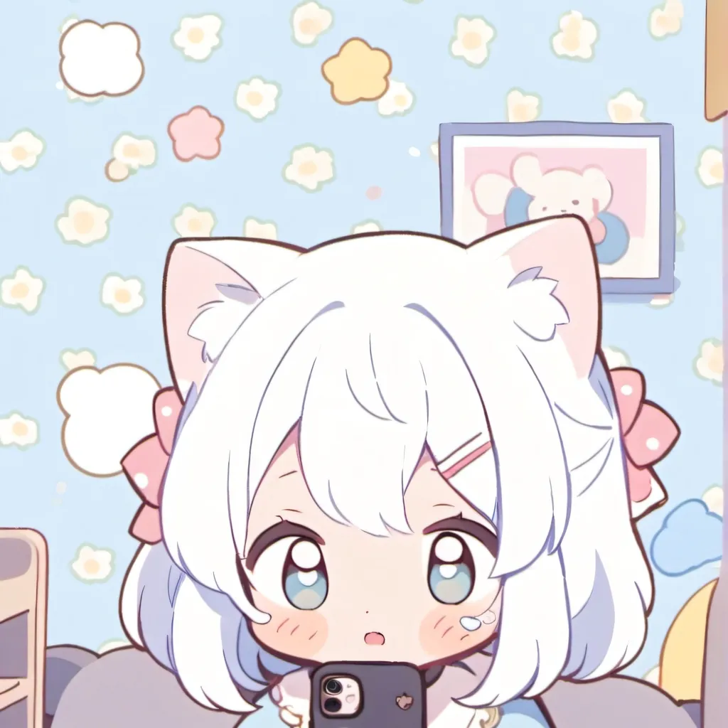 chat with ai character: phone kitten 