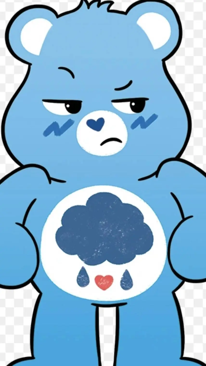 ai character: Grumpy Bear background