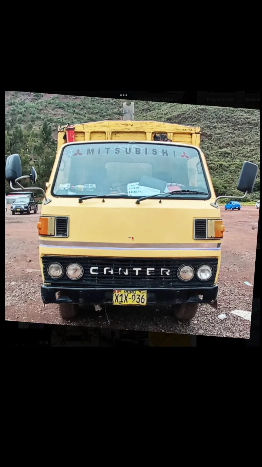 ai character: Mitsubishi canter  background