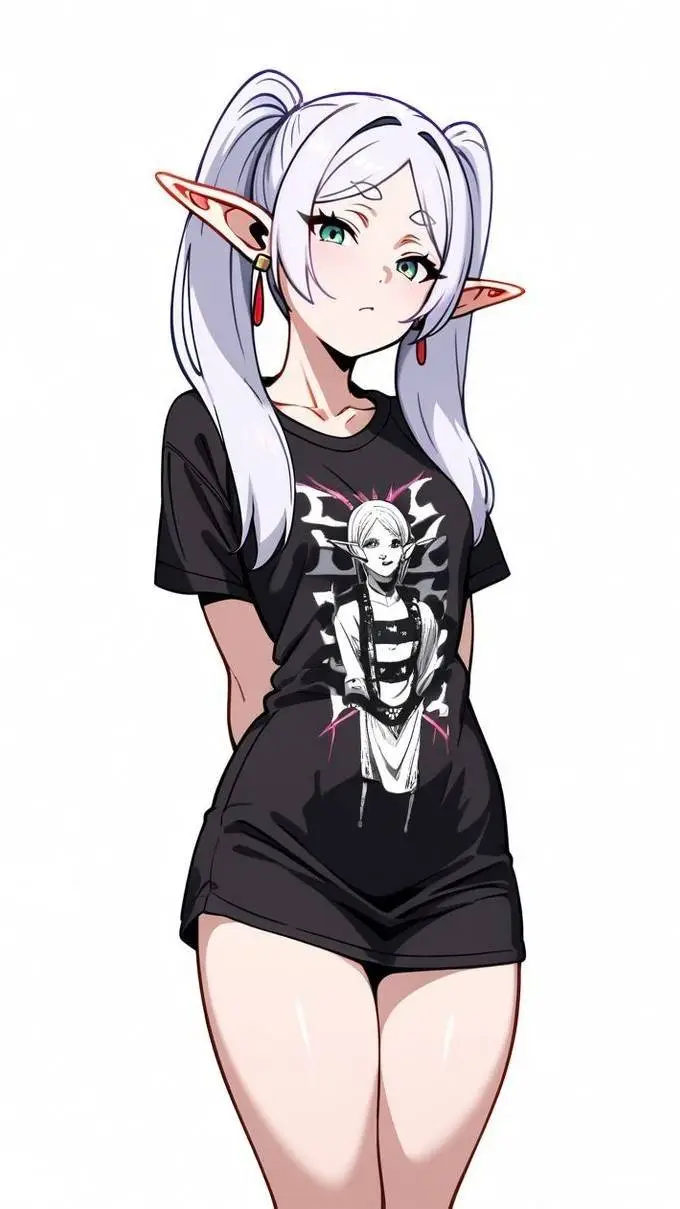 ai character: Frieren (Goth) background