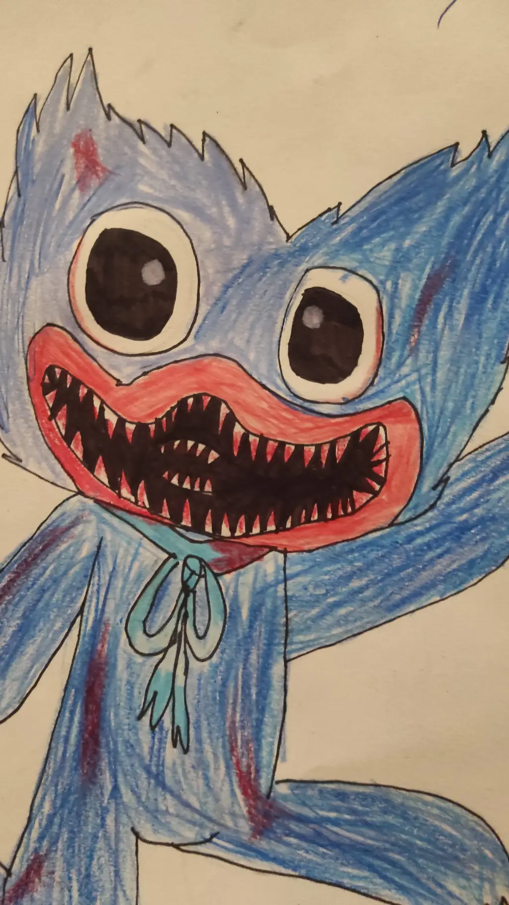 ai character: Huggy Wuggy  background