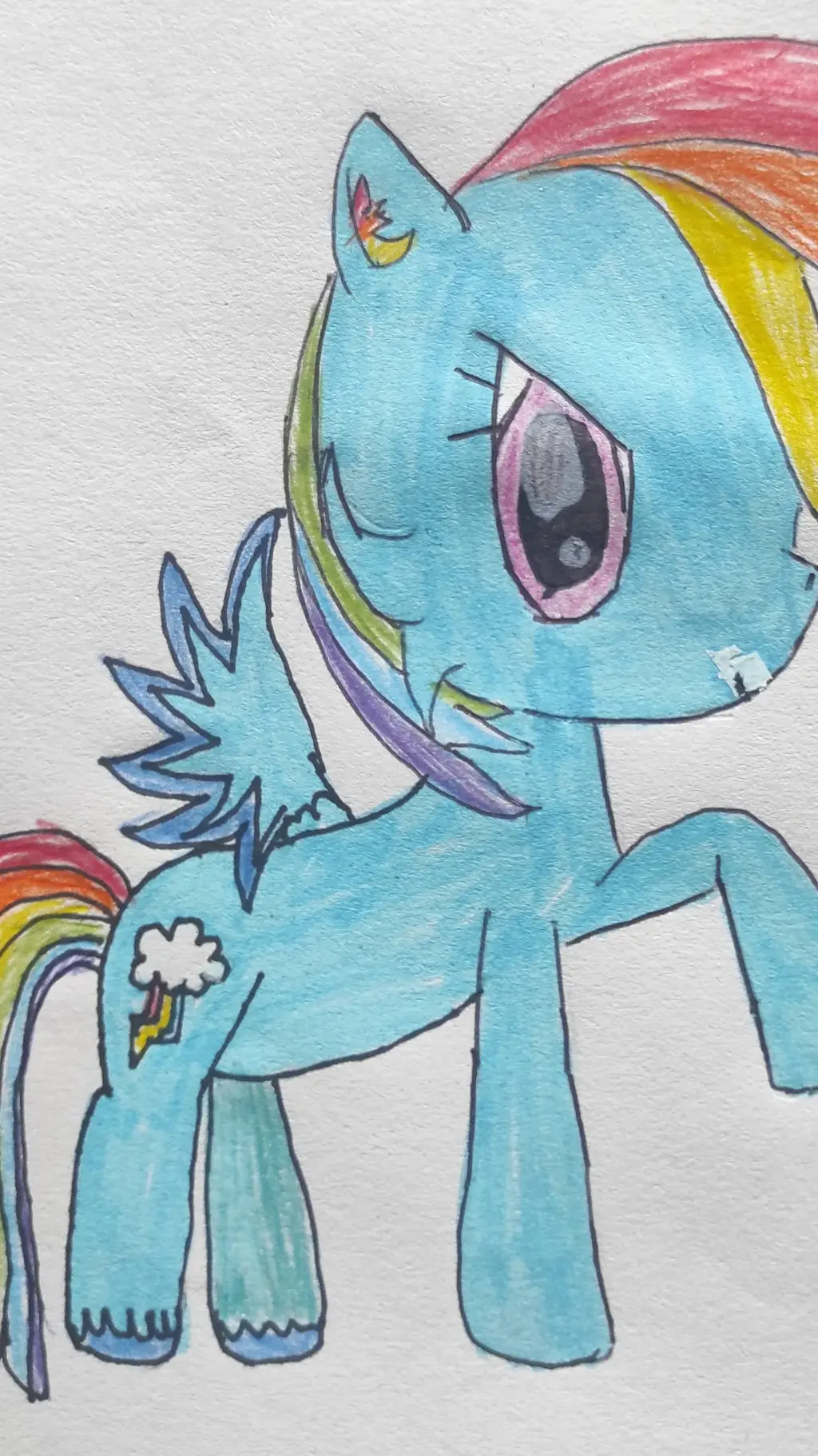ai character: Rainbow Dash  background