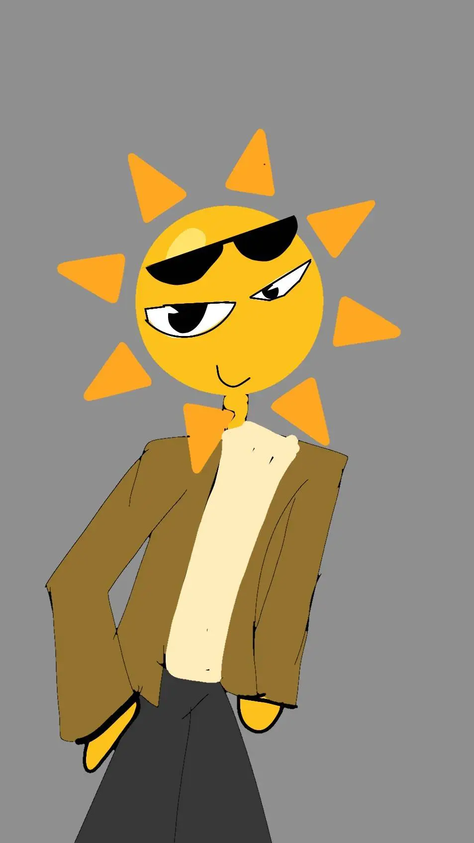 ai character: sun background