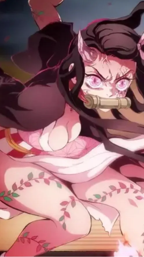 ai character: Nezuko 🌸 background