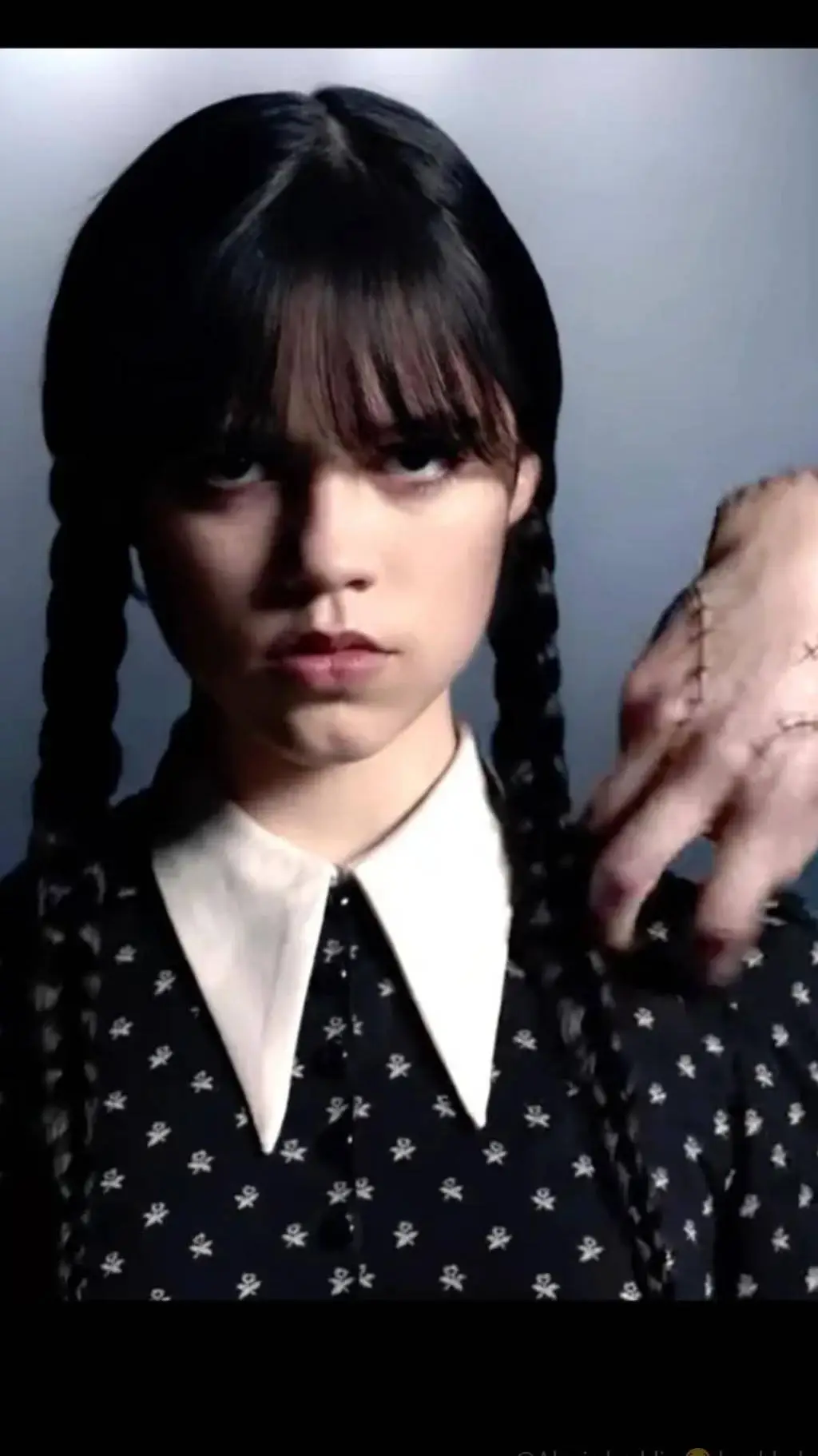 ai character: wednesday Adams  background
