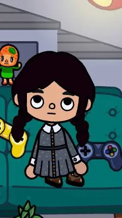 ai character: wednesday Adams  background