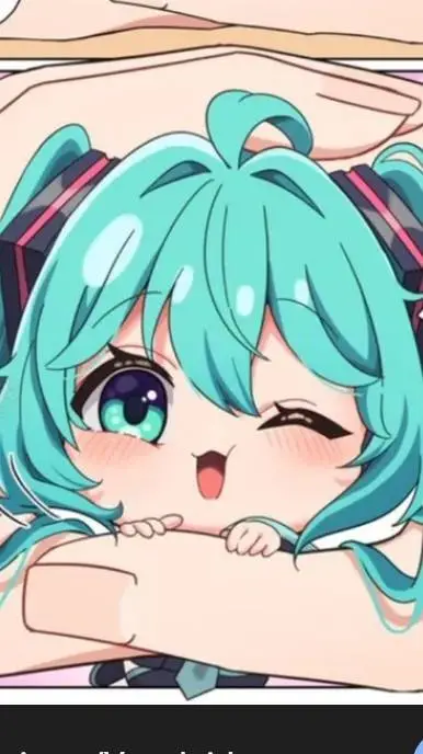 ai character: mini atsume miku  background