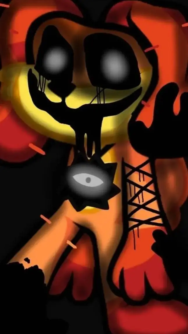 ai character: dogday glitch background