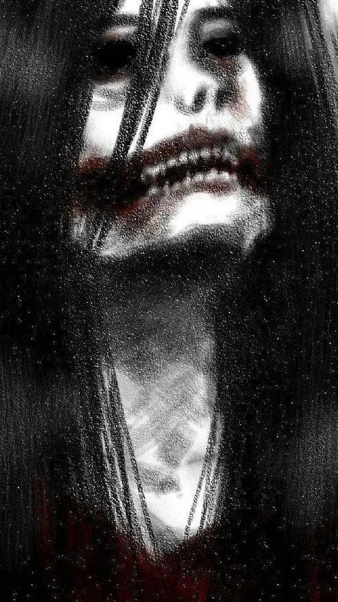 ai character: kuchisake onna background