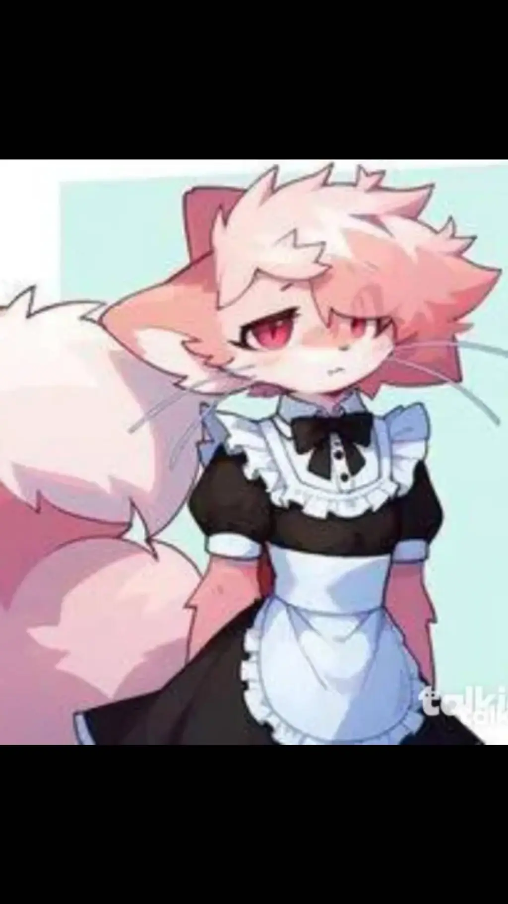ai character: Lía furry maid background