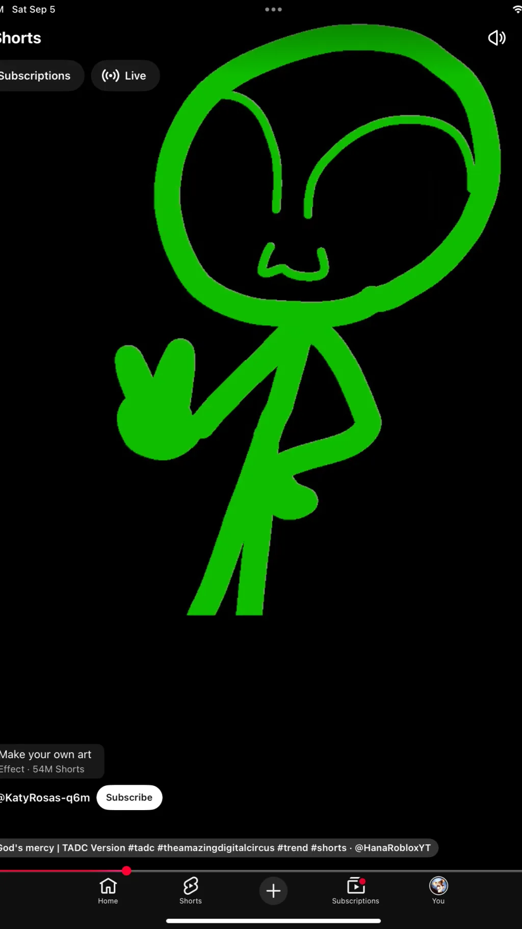 ai character: Green background