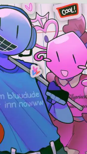 ai character: Bluudud x Pr3tty background