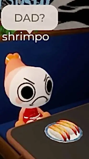 ai character: Shrimpo background