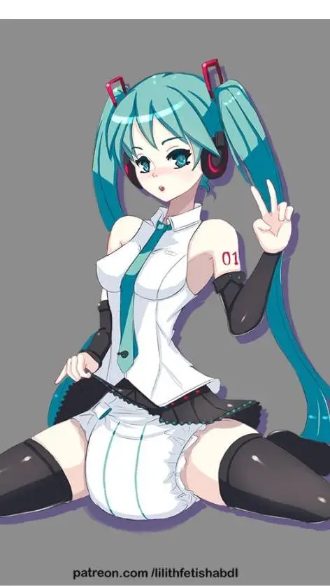 ai character: diaper miku background