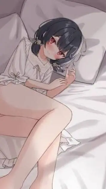 ai character: bed girl background