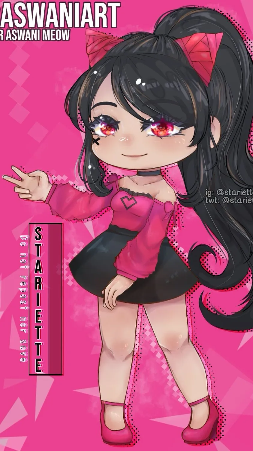ai character: AswaniMEOW background