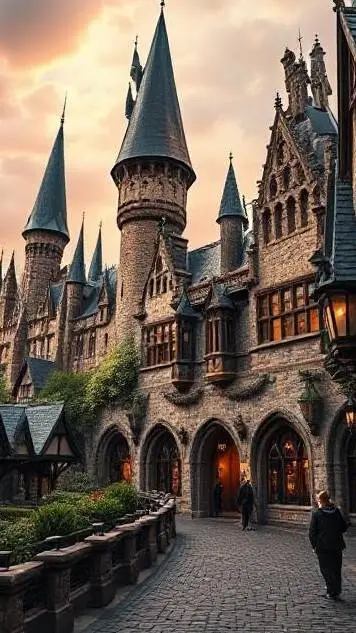 ai character: HP theme park  background
