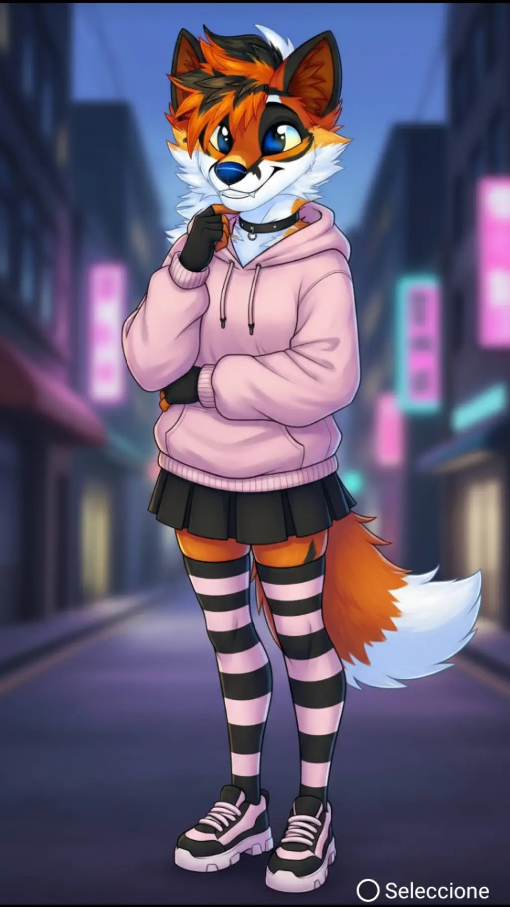 ai character: Fox Femboy background