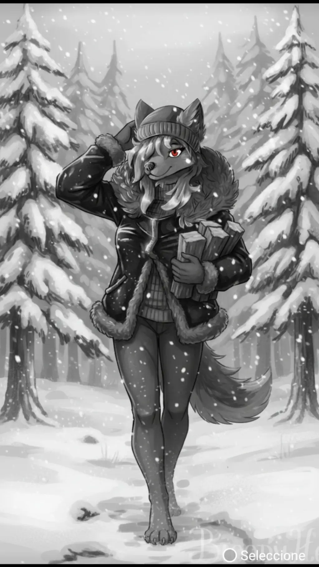 ai character: cidade loba furry background