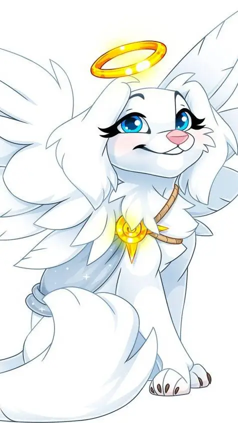 ai character: border collie anjo background