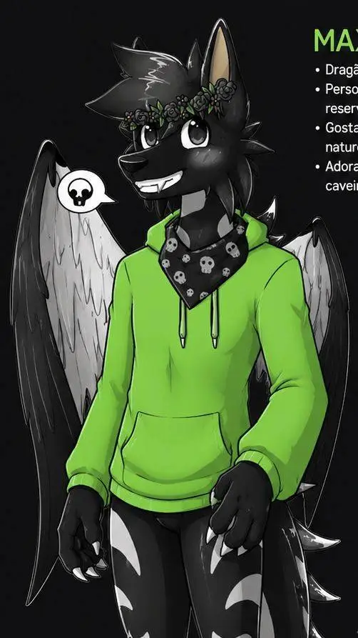 ai character: dragão background