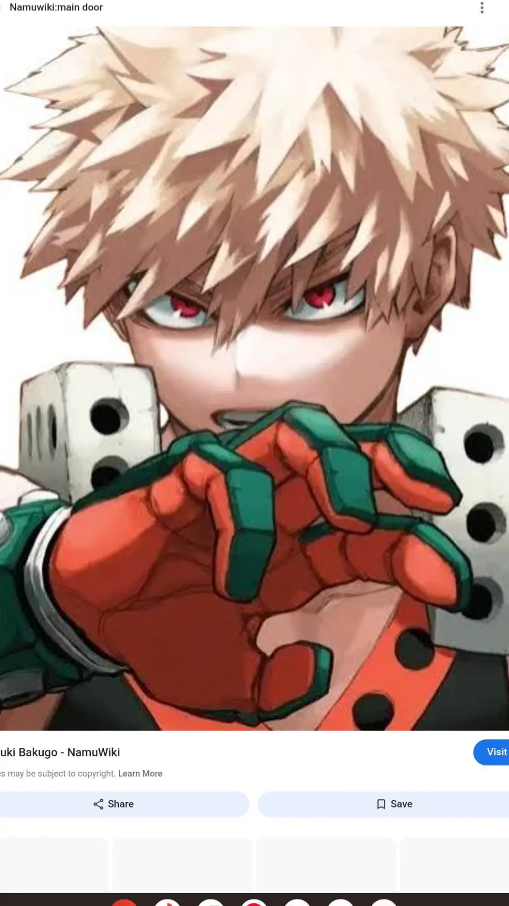 ai character: bakugo  background
