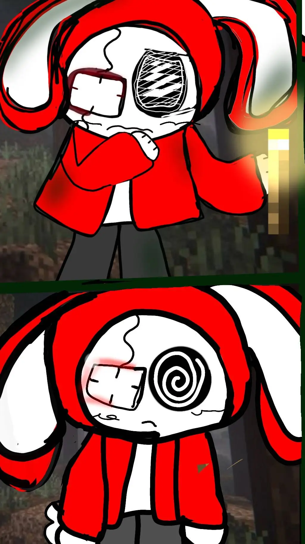 ai character: JJ and mikey background