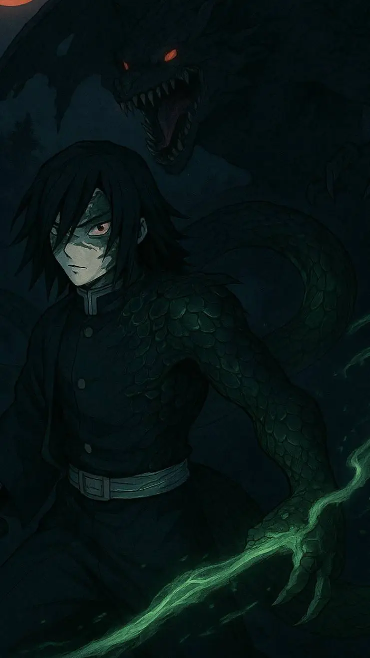 ai character: obanai serpiente 🐍 background