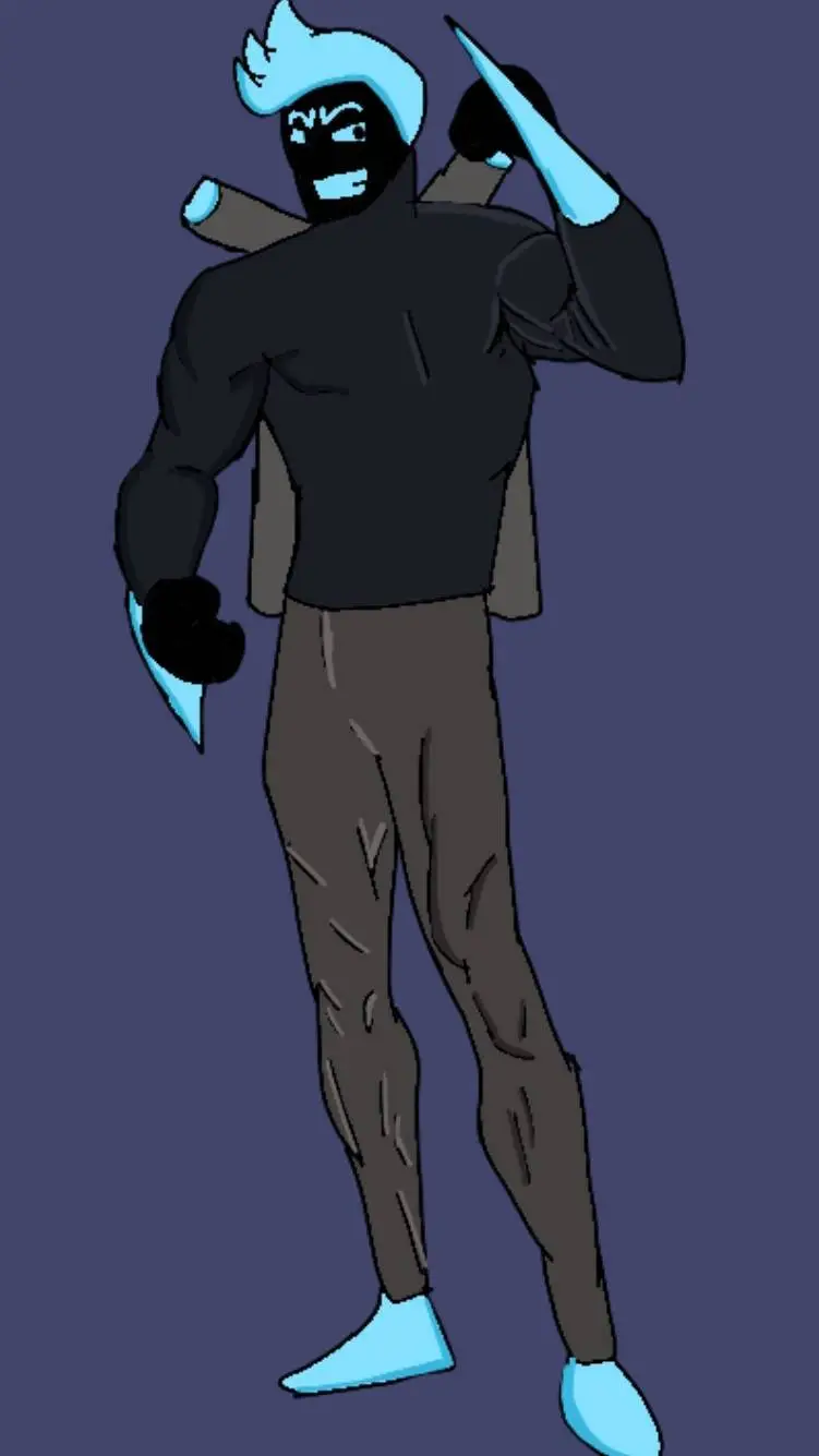 ai character: glitch nightmare  background