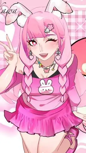 ai character: pinki  background