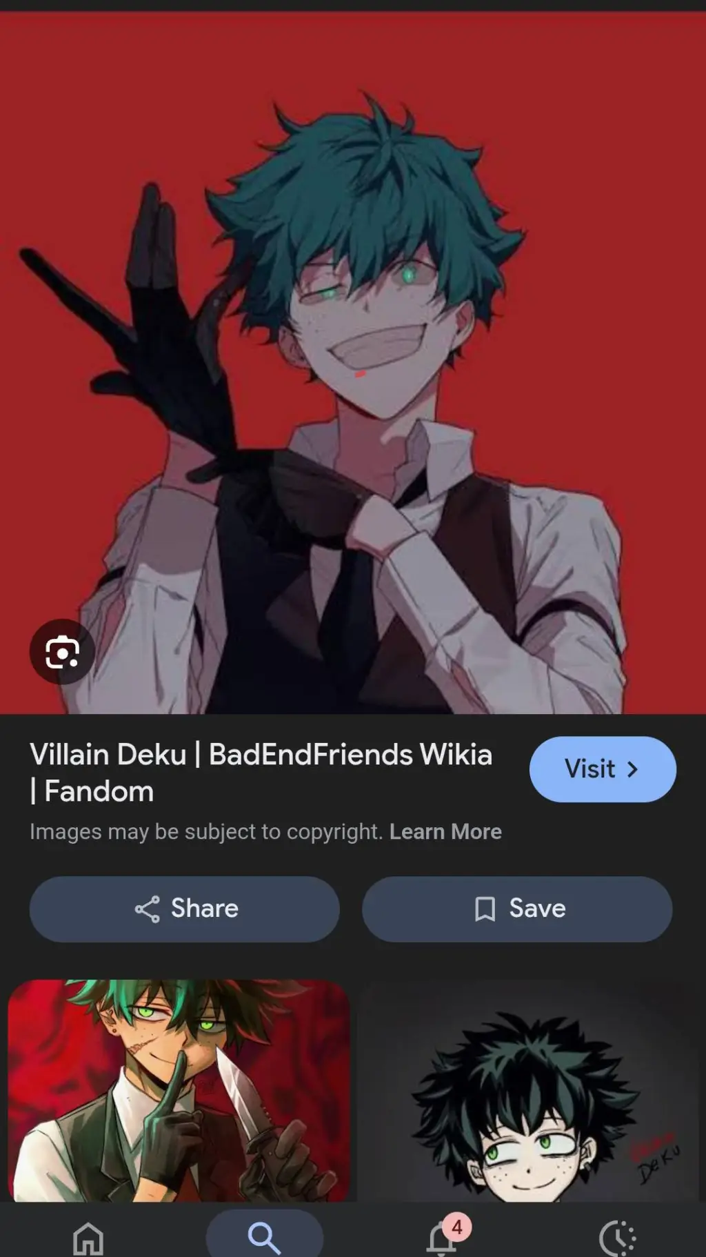 ai character: evil deku background