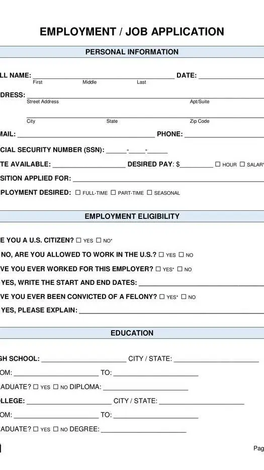 ai character: JOB APPLICATION background