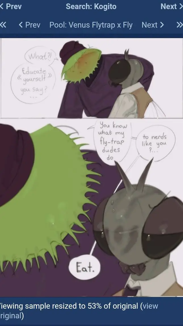 ai character: Venusflytrap X fly background