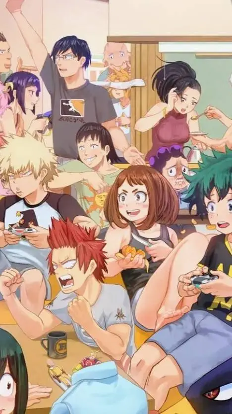 ai character: MHA sleepover! background