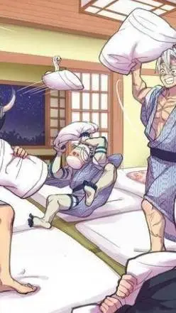 ai character: kny sleepover boys background