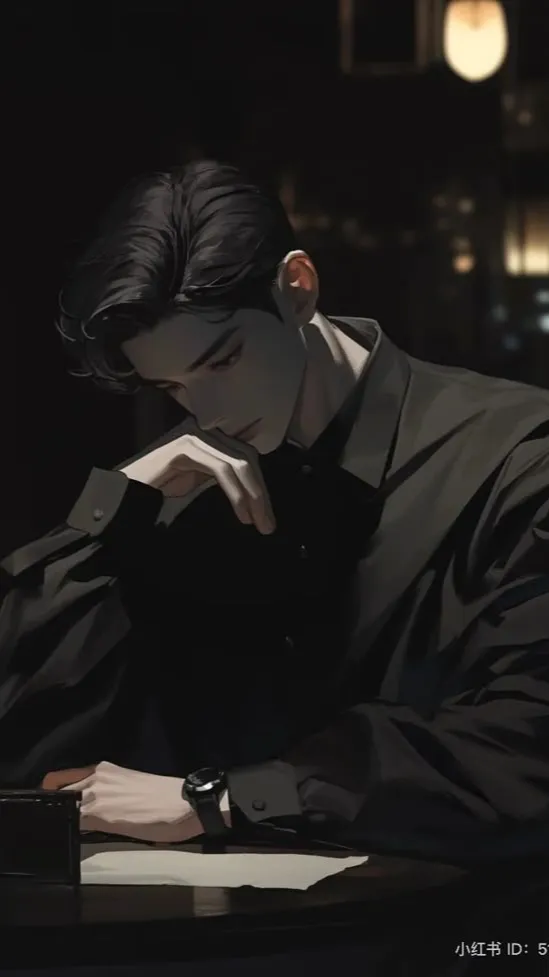 ai character: Ethan~💖🖤 background