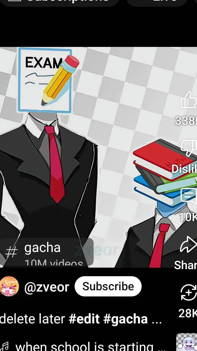 ai character: exam and notebook  background